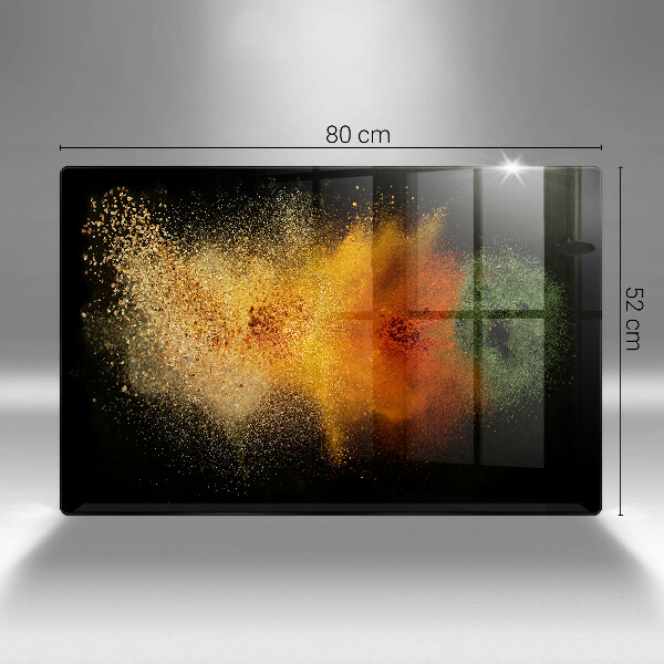 Skleněná deska za sporák Barevné koření