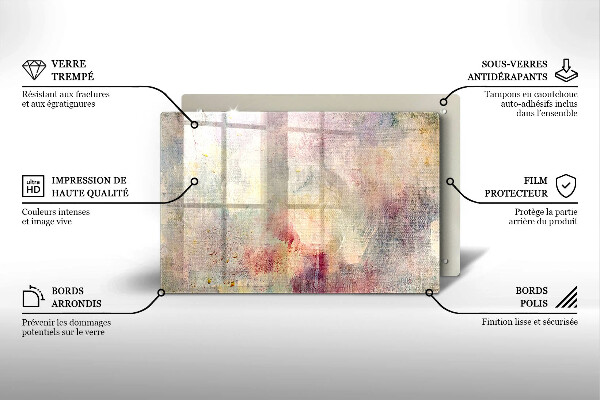 Skleněná deska za sporák Malování textury pozadí