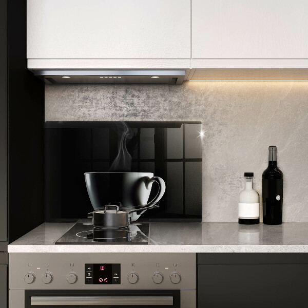 Skleněná deska za sporák Šálek čaje