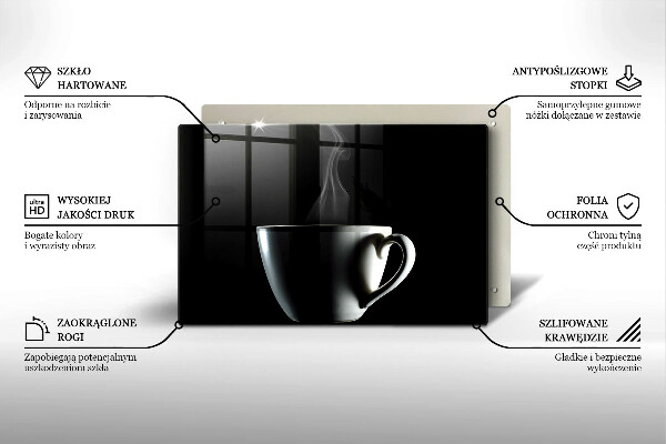 Skleněná deska za sporák Šálek čaje