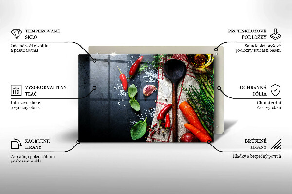 Skleněná deska za sporák Kuchyňské jídlo
