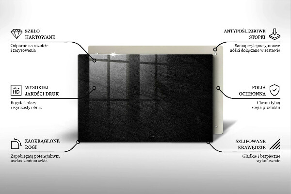 Skleněná deska za sporák rock textury