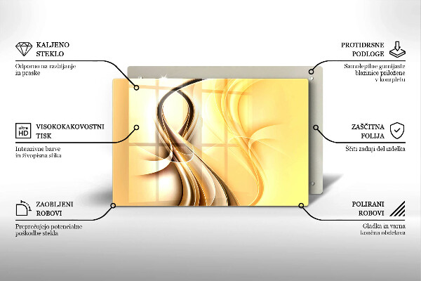 Skleněná deska za sporák Abstrakce kouře