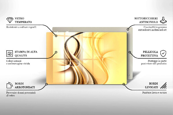Skleněná deska za sporák Abstrakce kouře