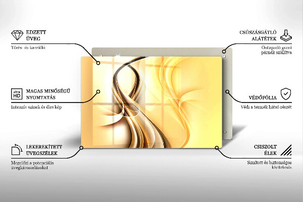 Skleněná deska za sporák Abstrakce kouře