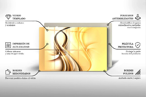 Skleněná deska za sporák Abstrakce kouře