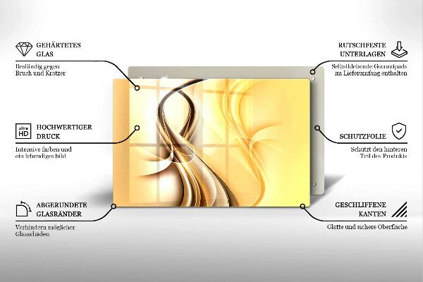 Skleněná deska za sporák Abstrakce kouře