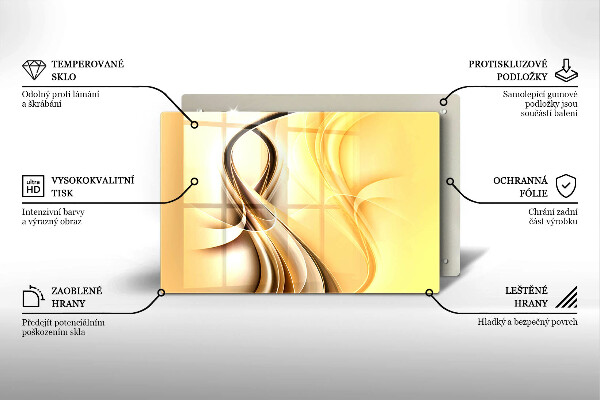 Skleněná deska za sporák Abstrakce kouře