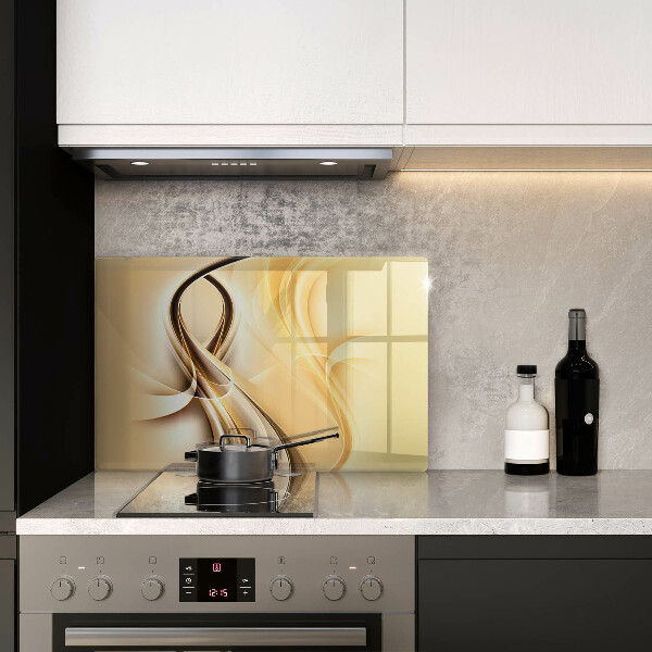 Skleněná deska za sporák Abstrakce kouře