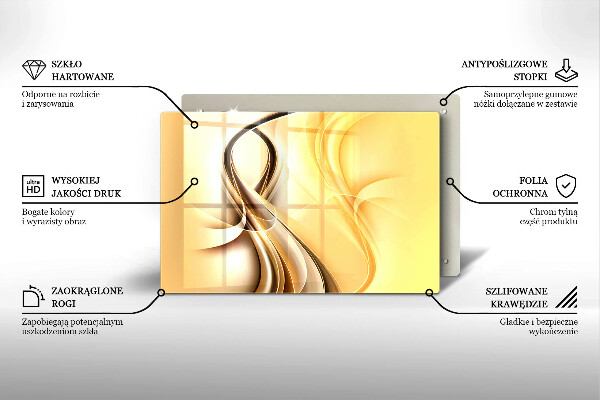 Skleněná deska za sporák Abstrakce kouře