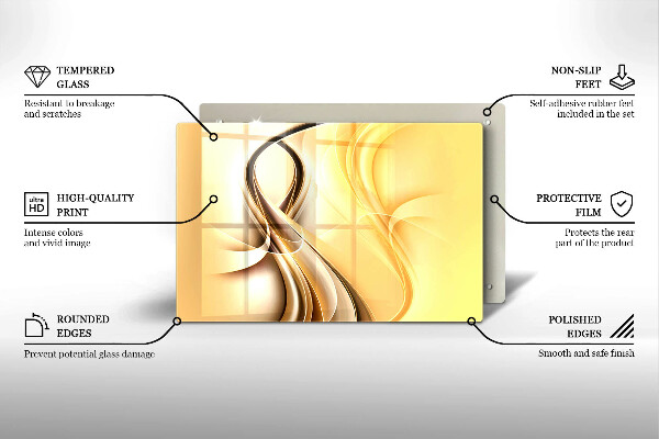 Skleněná deska za sporák Abstrakce kouře