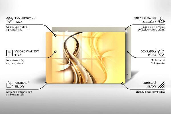 Skleněná deska za sporák Abstrakce kouře