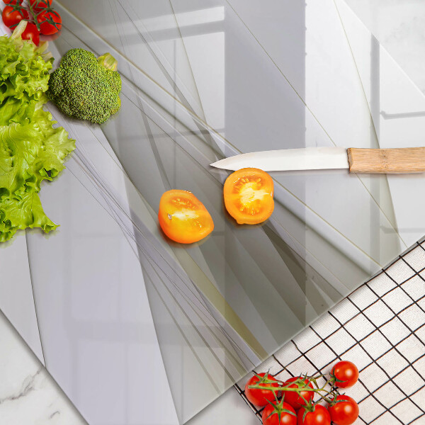 Skleněná deska za sporák Abstraktní linie designu