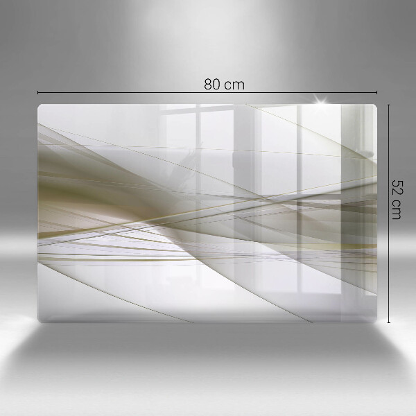 Skleněná deska za sporák Abstraktní linie designu