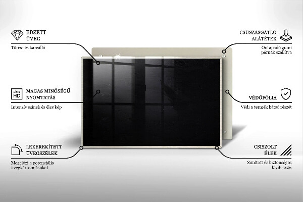 Skleněná deska za sporák Tabule