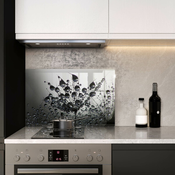 Skleněná deska za sporák Pampelišky a rosa