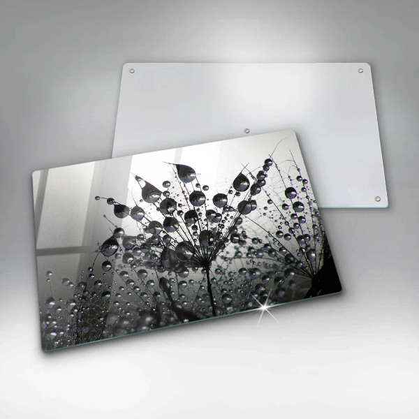 Skleněná deska za sporák Pampelišky a rosa