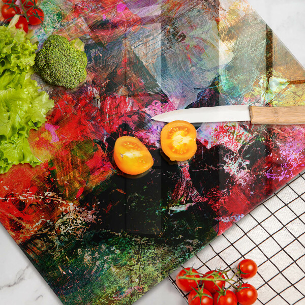 Skleněná deska za sporák Malování abstrakce