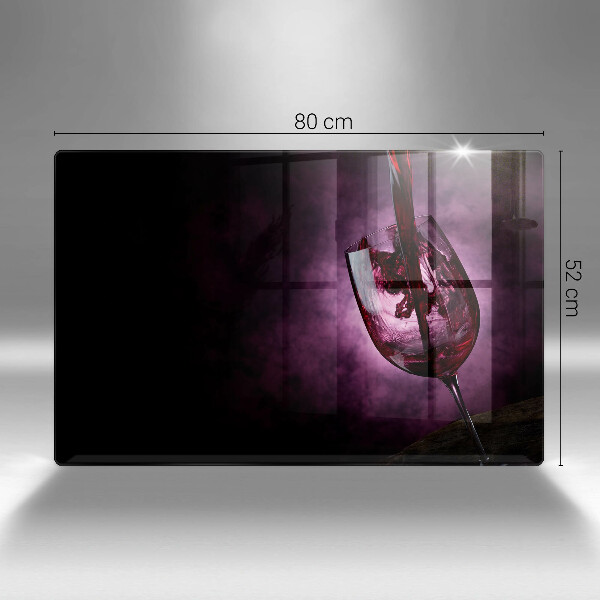 Skleněná deska za sporák Sklenice vína