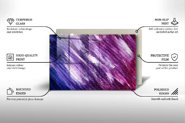 Skleněná deska za sporák Malování abstrakce