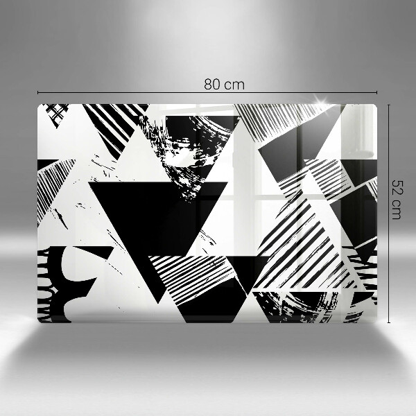 Skleněná deska za sporák Geometrické trojúhelníky