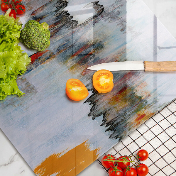 Skleněná deska za sporák Abstrakce barvy