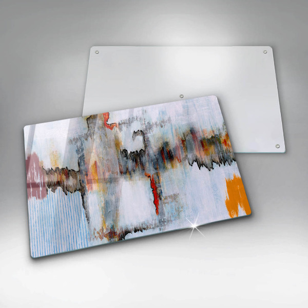 Skleněná deska za sporák Abstrakce barvy
