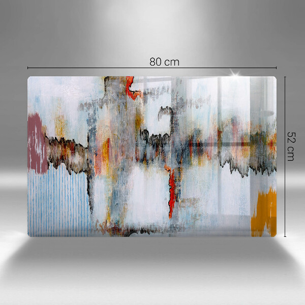 Skleněná deska za sporák Abstrakce barvy