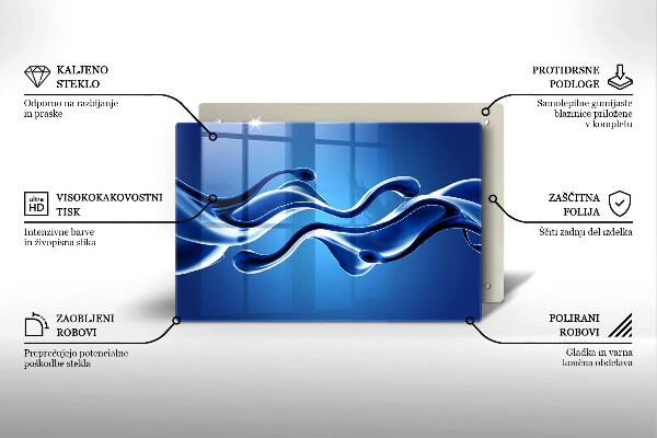 Skleněná deska za sporák Abstrakce tekutin
