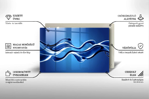 Skleněná deska za sporák Abstrakce tekutin