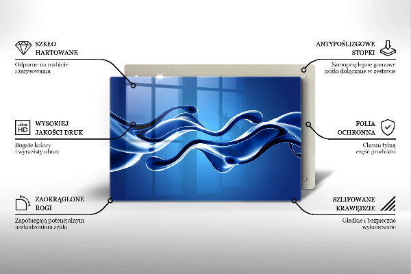Skleněná deska za sporák Abstrakce tekutin
