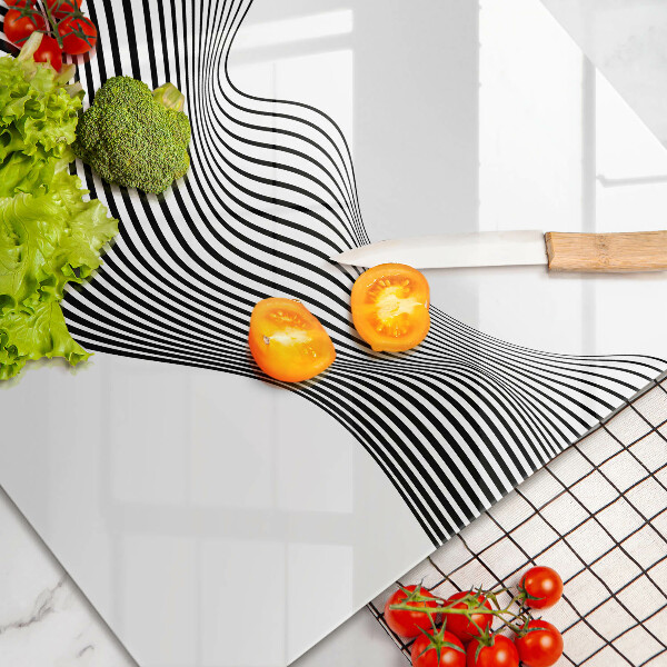 Skleněná deska za sporák Lineární abstrakce