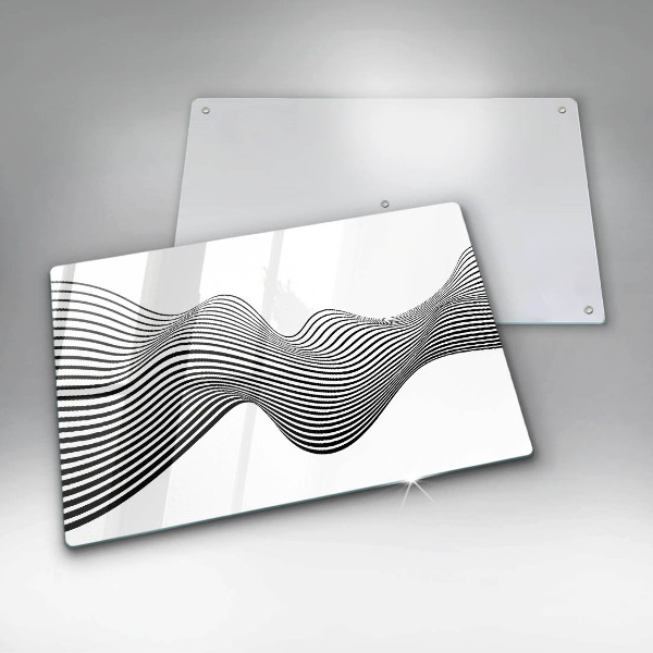 Skleněná deska za sporák Lineární abstrakce