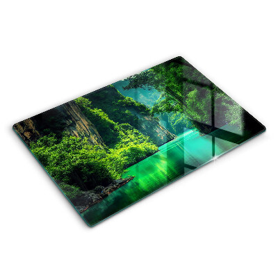 Skleněná deska za sporák Krajina laguny