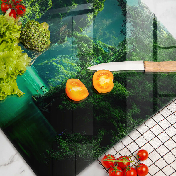 Skleněná deska za sporák Krajina laguny