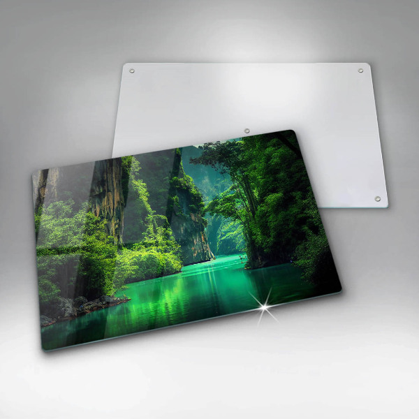 Skleněná deska za sporák Krajina laguny