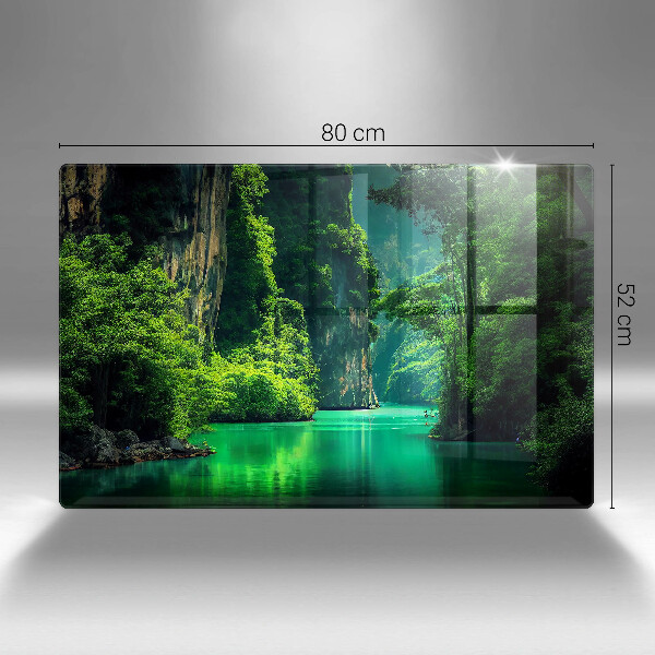 Skleněná deska za sporák Krajina laguny