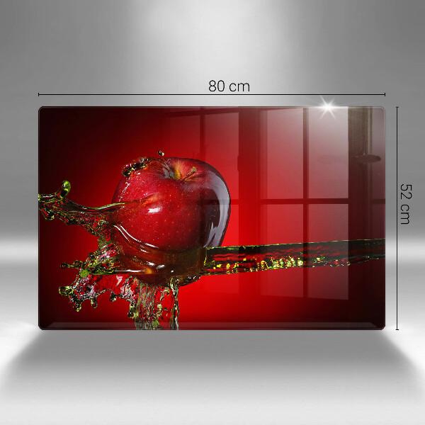 Skleněná deska za sporák Apple ovoce ve vodě