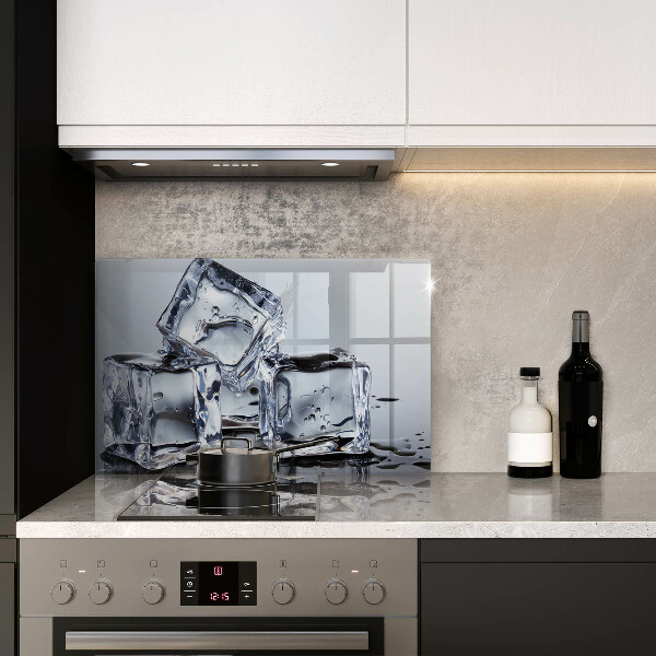 Skleněná deska za sporák Ledové kostky