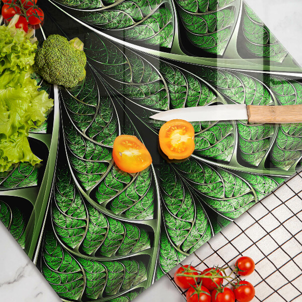 Skleněná deska za sporák Struktura žilek listu