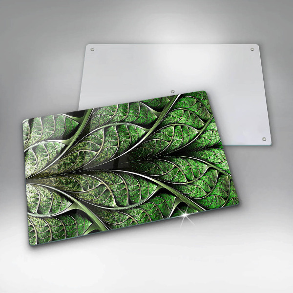 Skleněná deska za sporák Struktura žilek listu