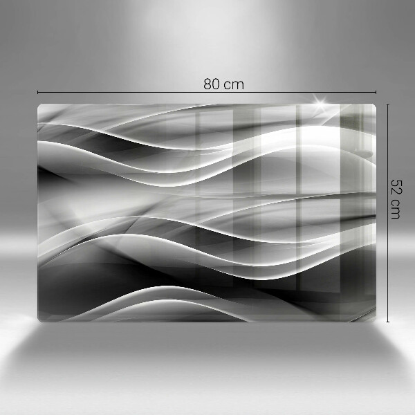 Skleněná deska za sporák Abstraktní linie kouře