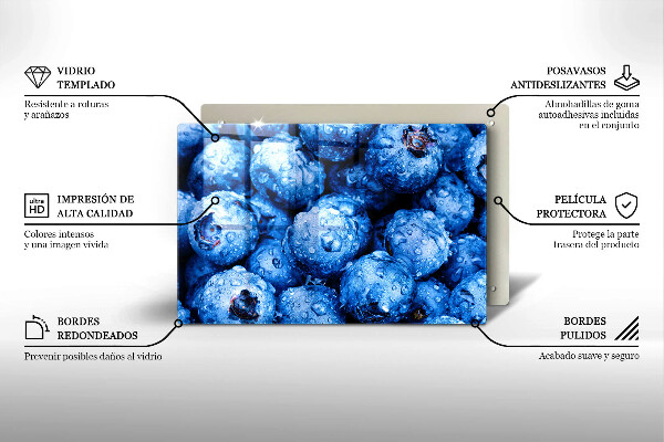 Skleněná deska za sporák Šťavnaté borůvky