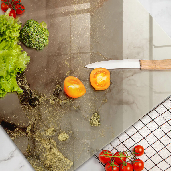 Skleněná deska za sporák Zlatá abstrakce