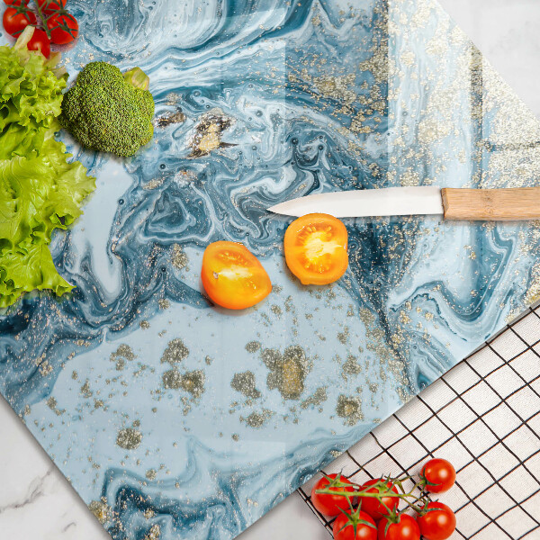 Skleněná deska za sporák Struktura se zlatem