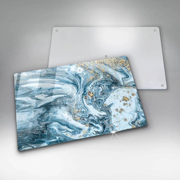 Skleněná deska za sporák Struktura se zlatem