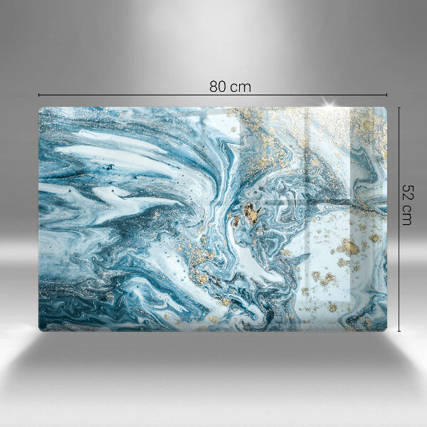 Skleněná deska za sporák Struktura se zlatem