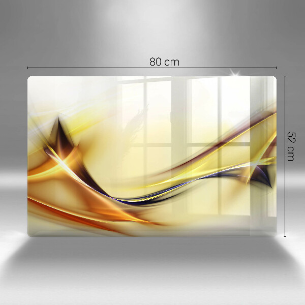 Skleněná deska za sporák Abstraktní linie světla