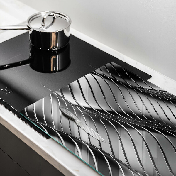 Skleněná deska za sporák 3D kovová konstrukce