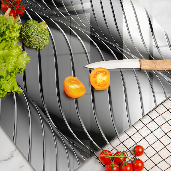 Skleněná deska za sporák 3D kovová konstrukce